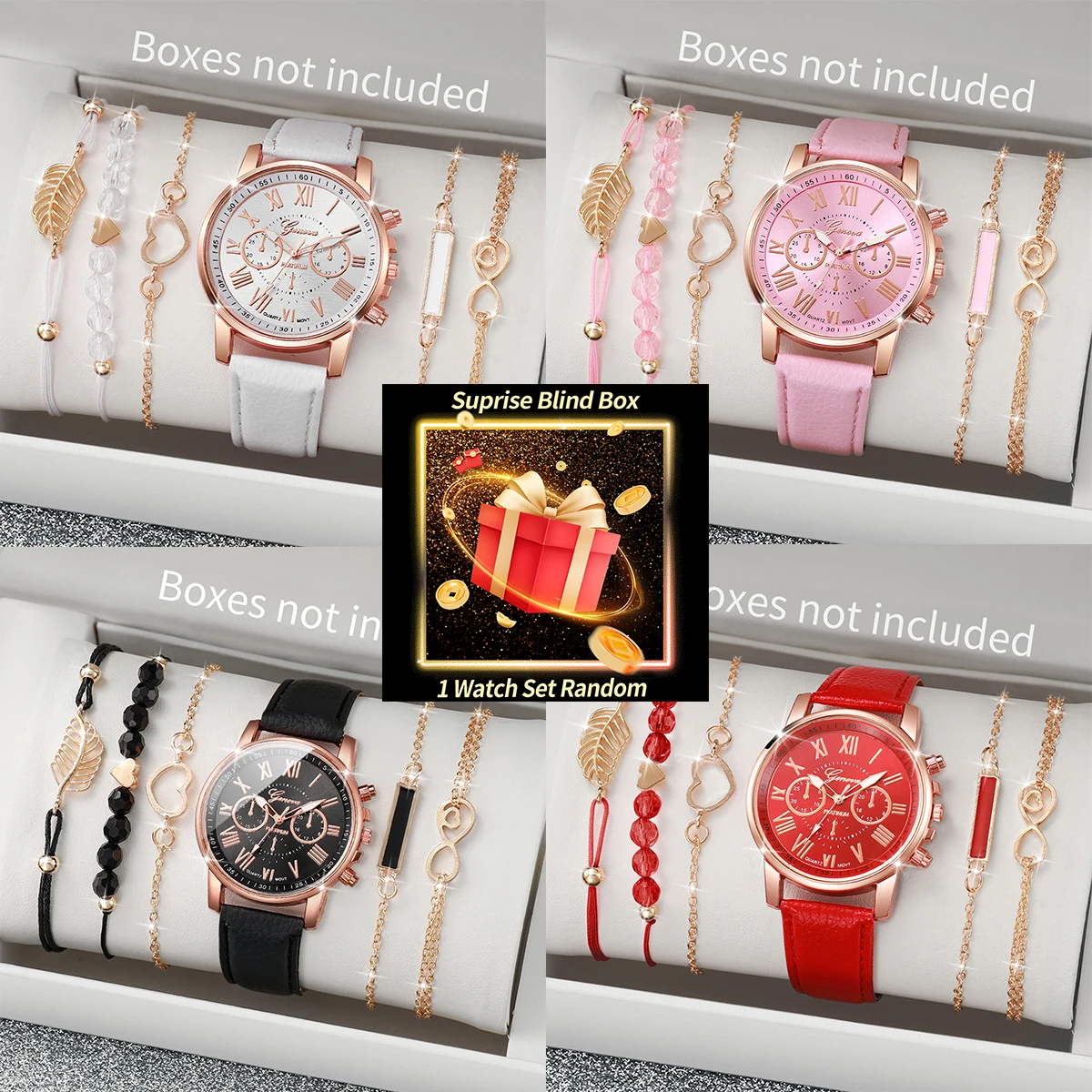 Jewelry For Watches - Coffret surprise pour femmes, montre aléatoire