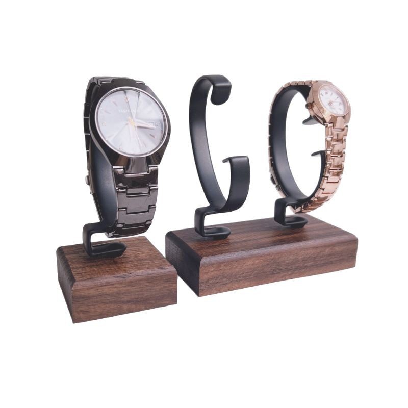 Support en bois en forme de C  - Jewelry And Watches Inc avis et prix